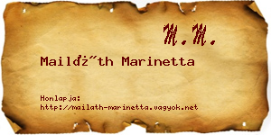 Mailáth Marinetta névjegykártya
